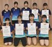 田辺女子が準優勝／県高校新人卓球大会