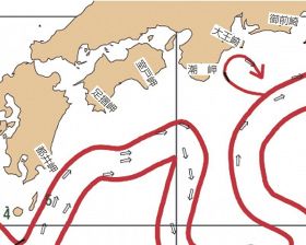 紀南周辺の海流図（２月１２日発行）　