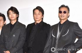 『静かなるドン２（前編）』公開初日舞台あいさつに出席した（左から）伊藤健太郎、本宮泰風、山口祥行（C）ORICON NewS inc.