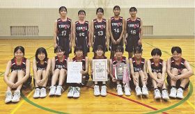 高雄女子が準優勝／県中学バスケ新人大会