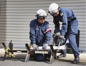 大規模災害に備え訓練／新宮署　若手の署員中心に