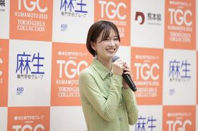 熊本の魅力を語った岡崎紗絵（C）麻生専門学校グループ presents TGC 熊本 2025 記者発表会