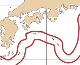 紀南周辺の海流図（１１月８日付）