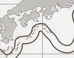 紀南周辺の海流図（９月４日発行）