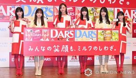 森永『DARS』新CM発表会に登場した乃木坂46（左から）岩本蓮加、菅原咲月、梅澤美波、遠藤さくら、賀喜遥香、一ノ瀬美空 （C）ORICON NewS inc.