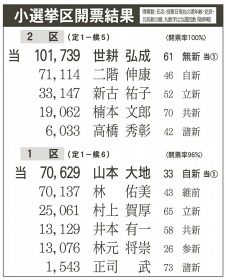 小選挙区開票結果