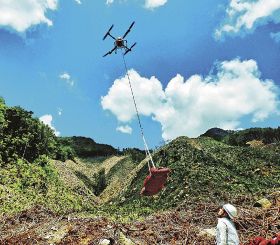 ドローンで「運ぶ」「見る」／田辺林業スマート化