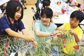 古座川／「願い叶うかな」／七夕会で短冊飾り