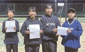 女子団体で和歌山Ａ３位／近畿小学生ソフトテニス／田辺勢活躍