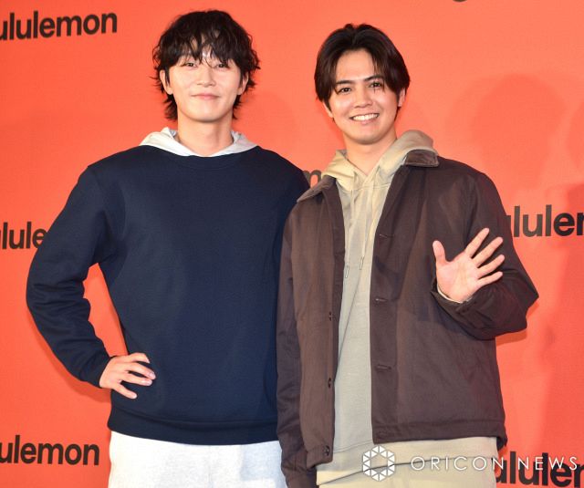 『lululemon New Store Opening Ceremony』に来場した（左から）パク・ソジュン、片寄涼太 （C）ORICON NewS inc.