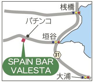 「スペイン　バル　バレスタ」地図