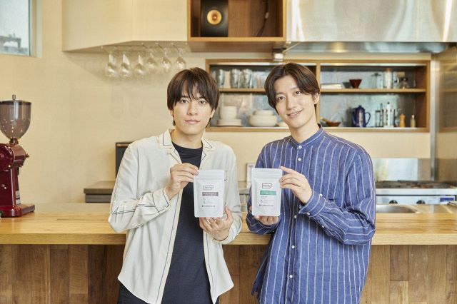 コーヒーのサブスクリプション・サービスのアンバサダーに就任した（左から）松島庄汰、水田航生