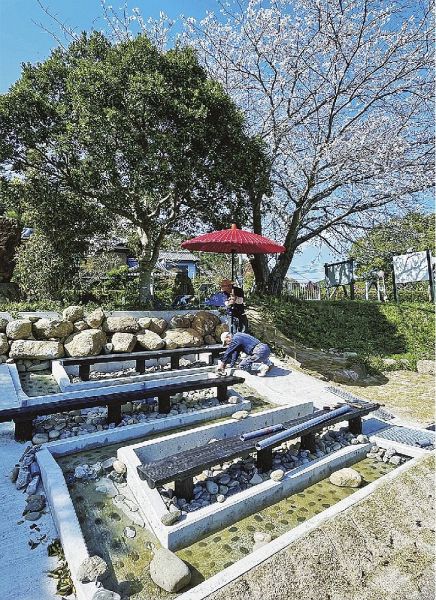 稲葉根王子近くにできた水ごり体験場（和歌山県上富田町岩田で）