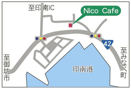 「Ｎｉｃｏ　Ｃａｆｅ」地図