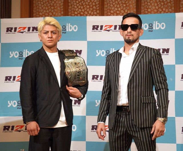 『yogibo presents RIZIN.49』対戦カード発表会見に出席した（左から）鈴木千裕、クレベル・コイケ （C）ORICON NewS inc.