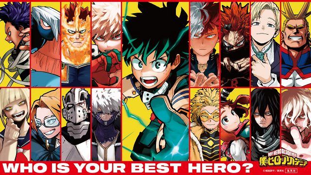 僕のヒーローアカデミア全世界キャラクター人気投票『WORLD BEST HERO』結果発表